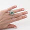 Bague 50 Bague Art déco en platine avec émeraude et diamants 58 Facettes