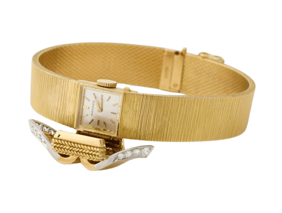 Montre Movado - Montre bracelet en or jaune 18K avec diamants 58 Facettes