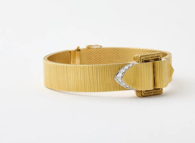 Montre Movado - Montre bracelet en or jaune 18K avec diamants 58 Facettes