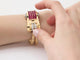 Montre Montre bracelet 1950 en or jaune et platine, diamants 58 Facettes