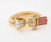 Montre Montre bracelet 1950 en or jaune et platine, diamants 58 Facettes