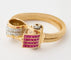 Montre Montre bracelet 1950 en or jaune et platine, diamants 58 Facettes