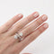 Bague 55 Bague toi et moi en platine 950 avec diamants taille coussin 58 Facettes