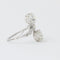 Bague 55 Bague toi et moi en platine 950 avec diamants taille coussin 58 Facettes