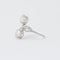 Bague 55 Bague toi et moi en platine 950 avec diamants taille coussin 58 Facettes