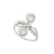 Bague 55 Bague toi et moi en platine 950 avec diamants taille coussin 58 Facettes