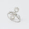 Bague 55 Bague toi et moi en platine 950 avec diamants taille coussin 58 Facettes