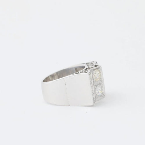 Bague 48 Bague Art déco en platine 950 et diamants 58 Facettes