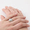 Bague 52 Bague jonc en or blanc 750 avec diamants 1 ct 58 Facettes