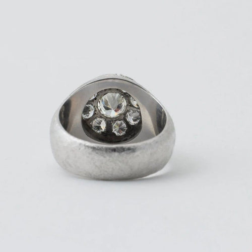 Bague 52 Bague jonc en or blanc 750 avec diamants 1 ct 58 Facettes