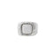 Bague 56 Chevalière - Bague en or blanc 18 carats et diamants 58 Facettes