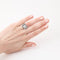 Bague 56 Chevalière - Bague en or blanc 18 carats et diamants 58 Facettes