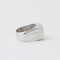 Bague 56 Chevalière - Bague en or blanc 18 carats et diamants 58 Facettes