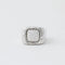 Bague 56 Chevalière - Bague en or blanc 18 carats et diamants 58 Facettes