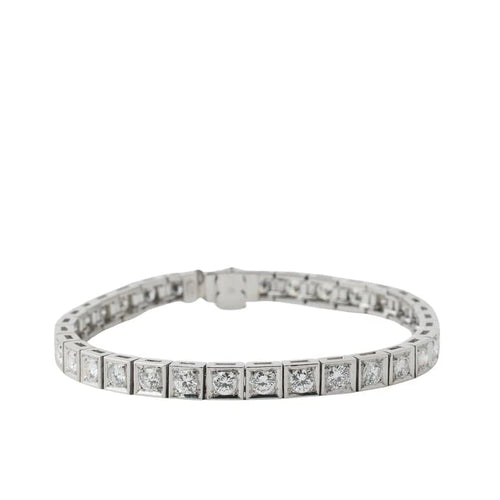Bracelet Art déco - Bracelet en platine 950 avec diamants 58 Facettes