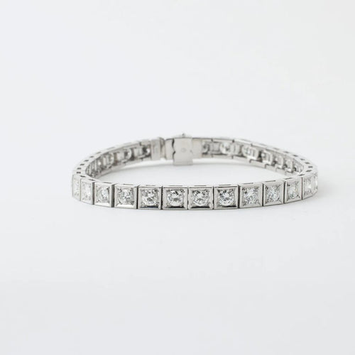 Bracelet Art déco - Bracelet en platine 950 avec diamants 58 Facettes