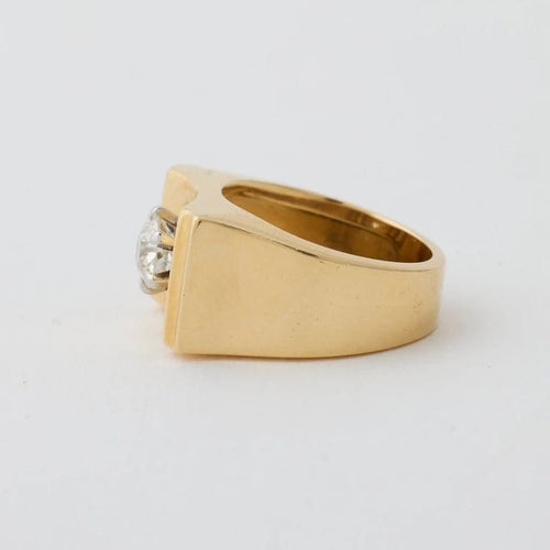 Bague 50 Bague diamant 1940 en or jaune 750 58 Facettes