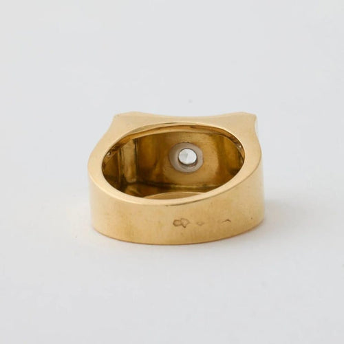 Bague 50 Bague diamant 1940 en or jaune 750 58 Facettes