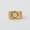 Bague 50 Bague diamant 1940 en or jaune 750 58 Facettes