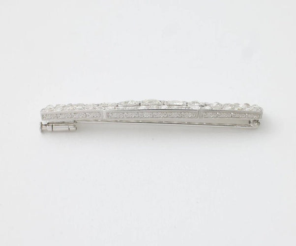Broche Broche Art déco en platine 950 avec diamants 58 Facettes