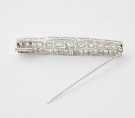 Broche Broche Art déco en platine 950 avec diamants 58 Facettes