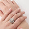 Bague 57 Bague Art déco en or blanc 18 ct et platine, diamants 58 Facettes
