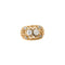 Bague 52 Bague années 1940 en or jaune 18K et diamants 58 Facettes