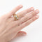 Bague 52 Bague années 1940 en or jaune 18K et diamants 58 Facettes
