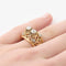 Bague 52 Bague années 1940 en or jaune 18K et diamants 58 Facettes