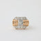 Bague 54 Bague années 1940 en or jaune et platine avec diamants 58 Facettes