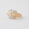 Bague 54 Bague années 1940 en or jaune et platine avec diamants 58 Facettes