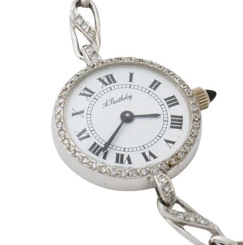 Montre Alexis Barthelay - Montre en or blanc 750 avec diamants 58 Facettes