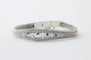 Bracelet Bracelet en or blanc 18 carats avec saphirs et diamants 58 Facettes