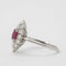 Bague 58 Bague rubis et diamants en or blanc 750 58 Facettes