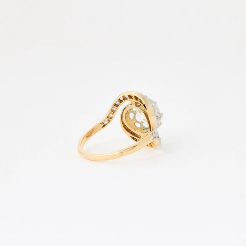 Bague 57 Bague tourbillon en or jaune et platine avec diamants 2,04 ct 58 Facettes