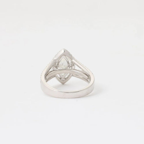 Bague 51 Bague diamant taille marquise 1,59 ct en or blanc 58 Facettes