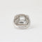 Bague 55 Bague en platine 950 sertie d’un diamant taille émeraude 1,52 ct 58 Facettes