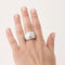 Bague 54 Bague jonc pavée de diamants en or blanc 750 58 Facettes