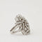 Bague 55 Bague de cocktail pavée de diamants en or blanc 750 58 Facettes