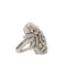Bague 55 Bague de cocktail pavée de diamants en or blanc 750 58 Facettes