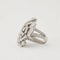 Bague 55 Bague de cocktail pavée de diamants en or blanc 750 58 Facettes