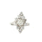 Bague 56 Bague vintage en or blanc 750/1000 et diamants 58 Facettes