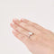 Bague 55 Bague en or blanc 750/1000 avec diamant taille marquise 1,56 ct 58 Facettes