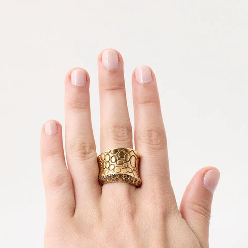 Bague 56 Pomellato Cocco - Bague en or rose avec diamants 58 Facettes