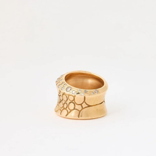 Bague 56 Pomellato Cocco - Bague en or rose avec diamants 58 Facettes