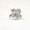 Bague 54 Bague en or blanc 750 avec diamants navettes et brillants 58 Facettes