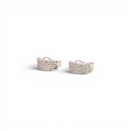 Boucles d'oreilles Boucles d’oreilles pavées de diamants 58 Facettes Q916A
