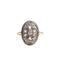 Bague 57 Bague Art déco en or 18 carats et platine avec diamants 58 Facettes