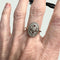 Bague 57 Bague Art déco en or 18 carats et platine avec diamants 58 Facettes