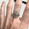 Bague 57 Bague Art déco en or 18K et platine avec diamants 58 Facettes Q810